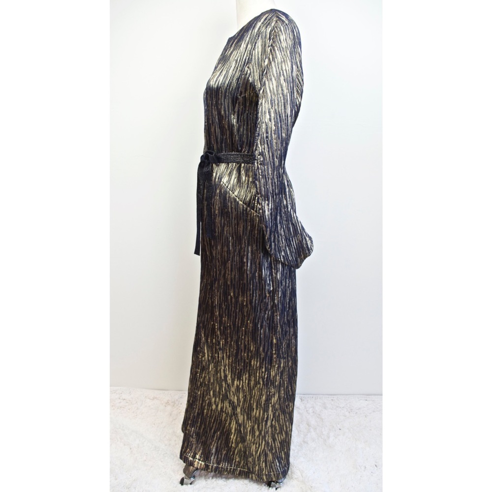 ZERO + MARIA CORNEJO Gold Metallic Martin Dress 16 - Picture 7 of 8